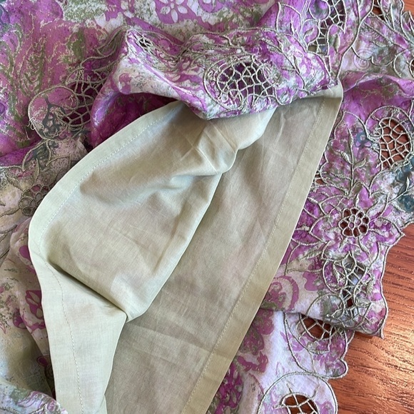 City Girl by Nancy Bolen 2-Piece Set Floral Ruffle Jacket Skirt Suit Sz 16 - Picture 16 of 16